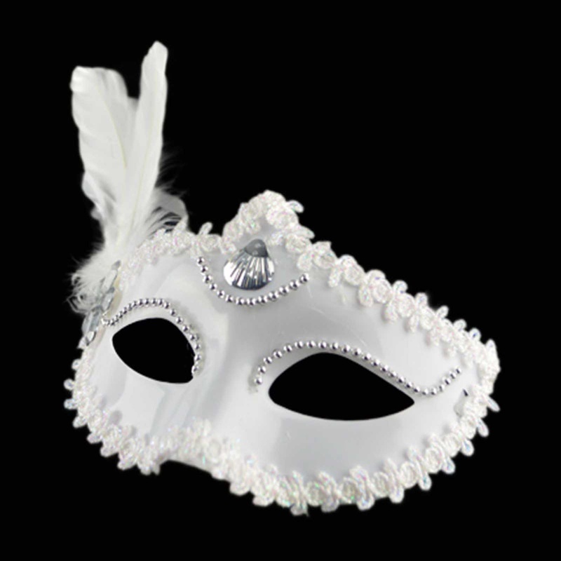 Mặt Nạ Lông Vũ Hóa Trang Halloween