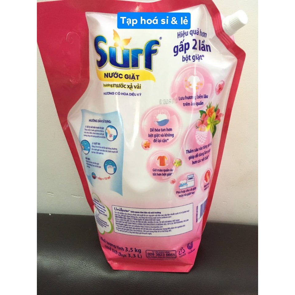 Nước giặt Surf hương cỏ hoa diệu kỳ túi 3.5kg