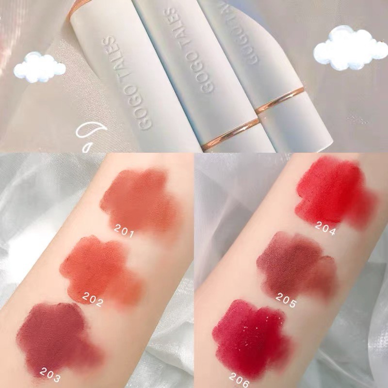 Son thỏi lì kem sữa GOGO TALES vỏ trắng mịn mượt mềm môi Small Cream Soft Mist Lipstick GT242 GOGO71