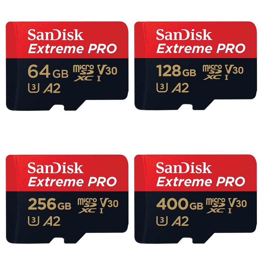 Thẻ Nhớ MicroSDXC SanDisk Extreme Pro V30 U3 4K A2 256GB R170MB/s W90MB/s (Đen đỏ)