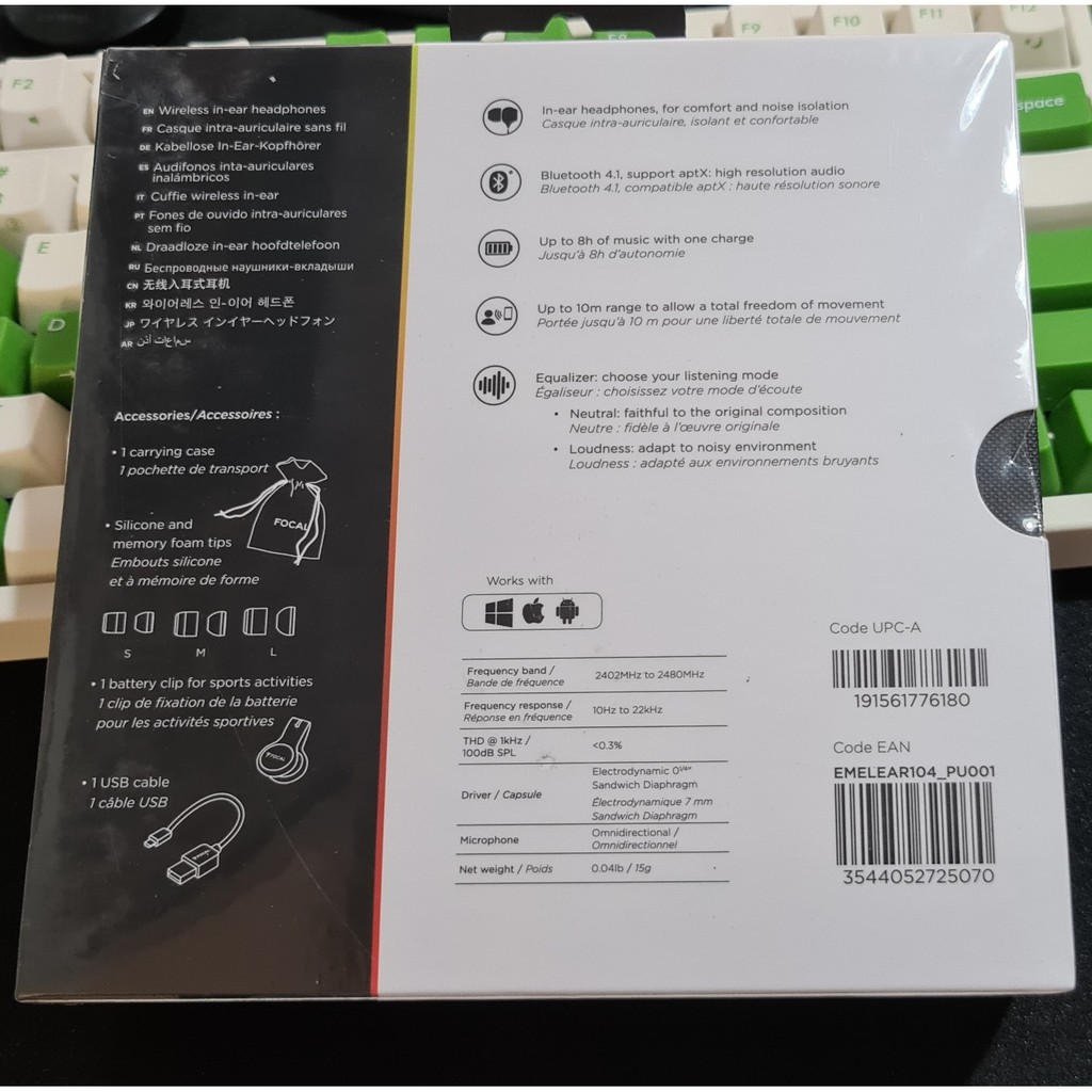 Tai nghe không dây FOCAL SPHEAR WIRELESS Hi-end có micro màu Purple