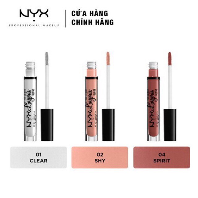 Son bóng NYX Lingerie Lip Shimmer 02 Shy