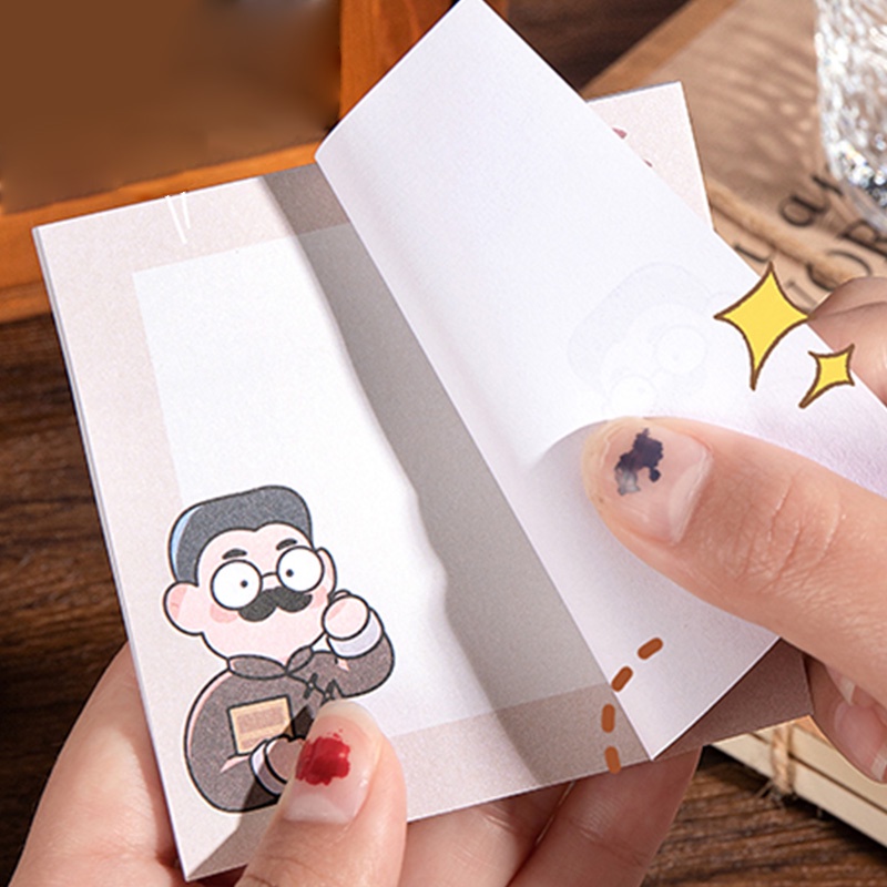 Set 4 Tập Giấy Ghi Chú Thiết Kế Xinh Xắn Tiện Dụng Cho Học Sinh