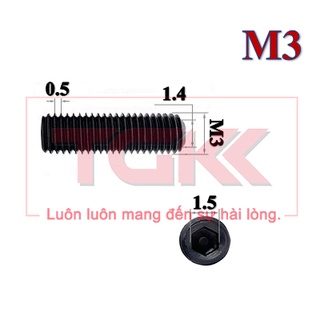 Vít trí thép đen M3 (Túi 10)