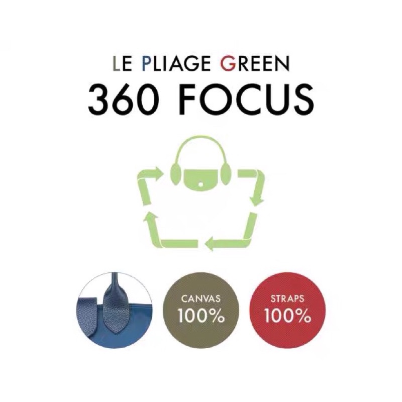 Longchamp Túi Xách Mua Sắm Dòng Màu Xanh Lá Cây Chính Hãng Size L * M Tai Dài Có Thể Gập Lại Cho Nữ