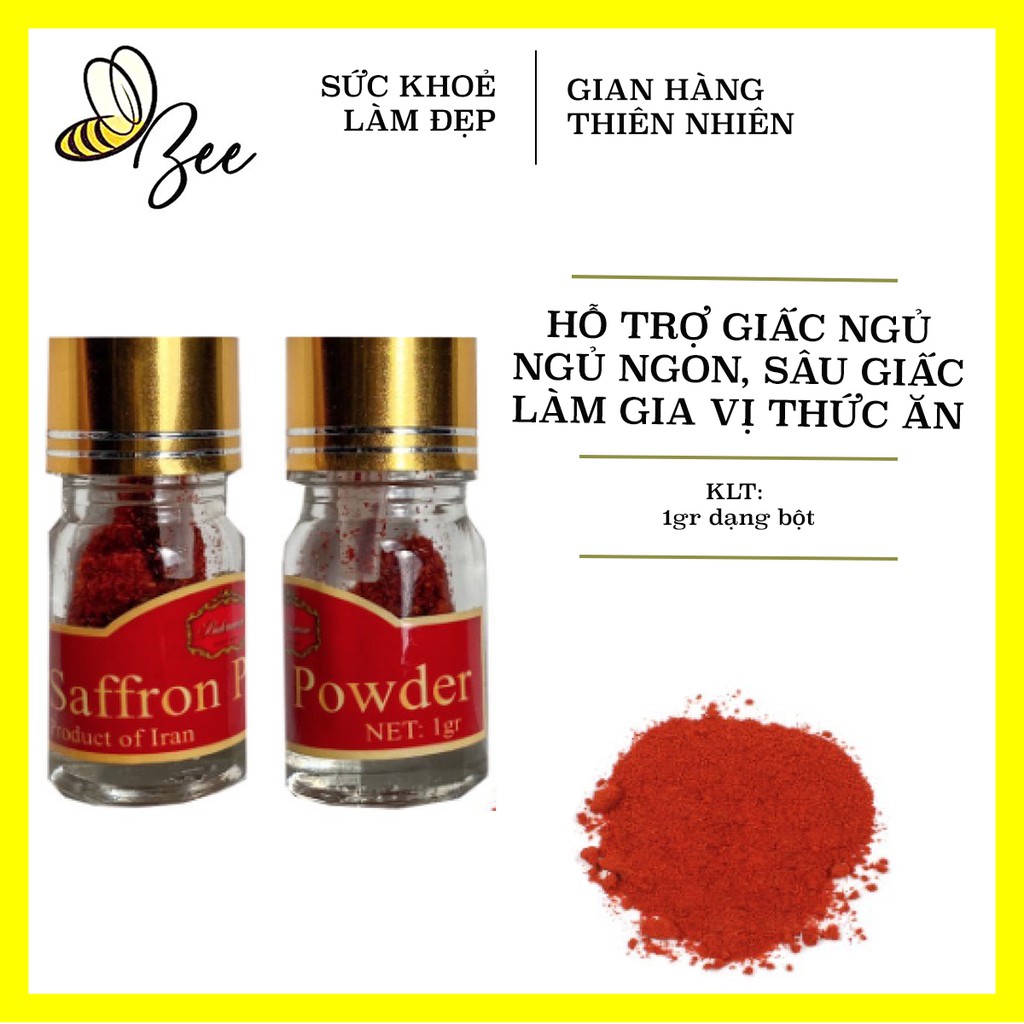 1 GR BỘT SAFFRON NHUỴ HOA NGHỆ TÂY SAFFRON GIÚP NGỦ NGON