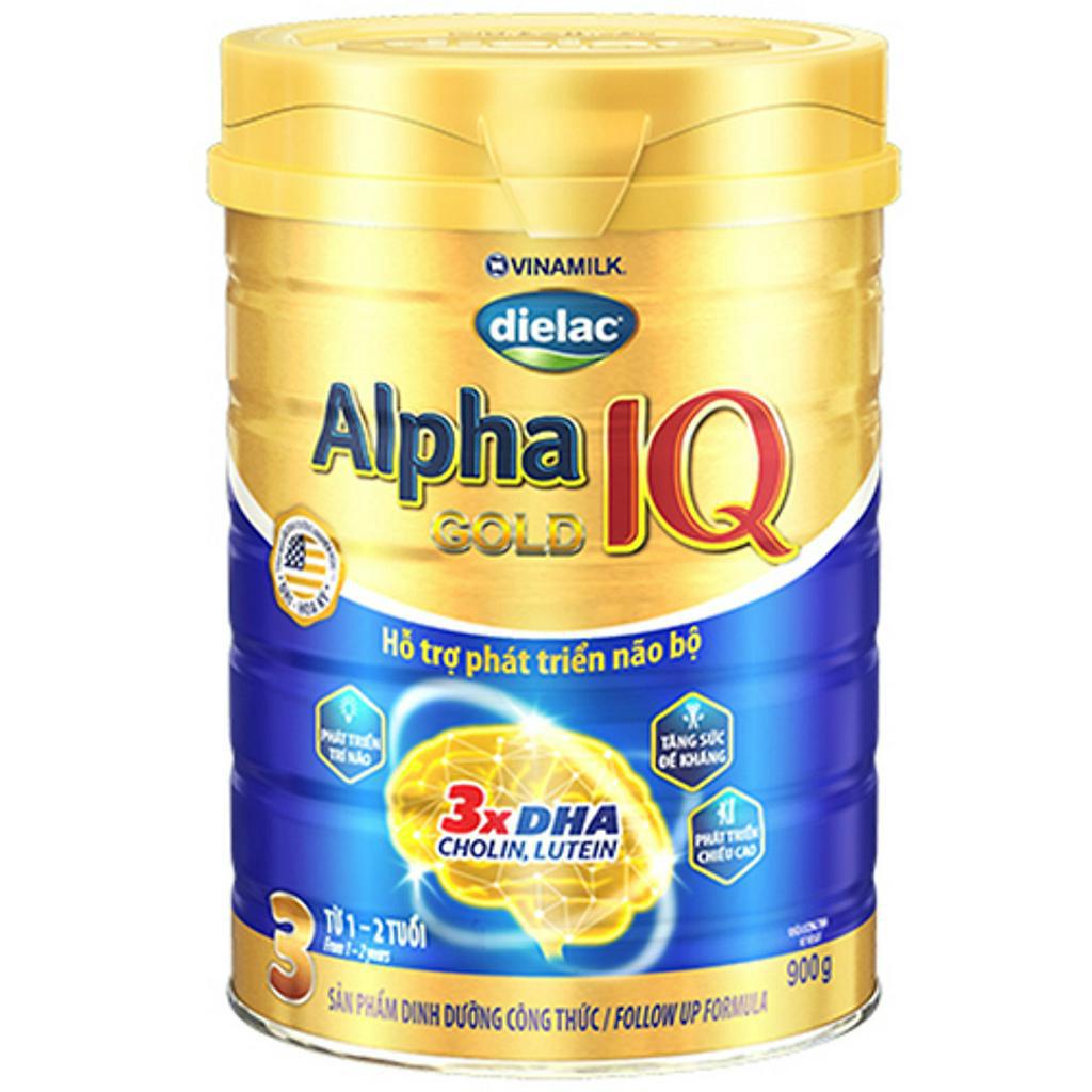 Sữa Bột Vinamilk Dielac Alpha Gold IQ Step 3 - Hộp Thiếc 900g Và 1.5kg