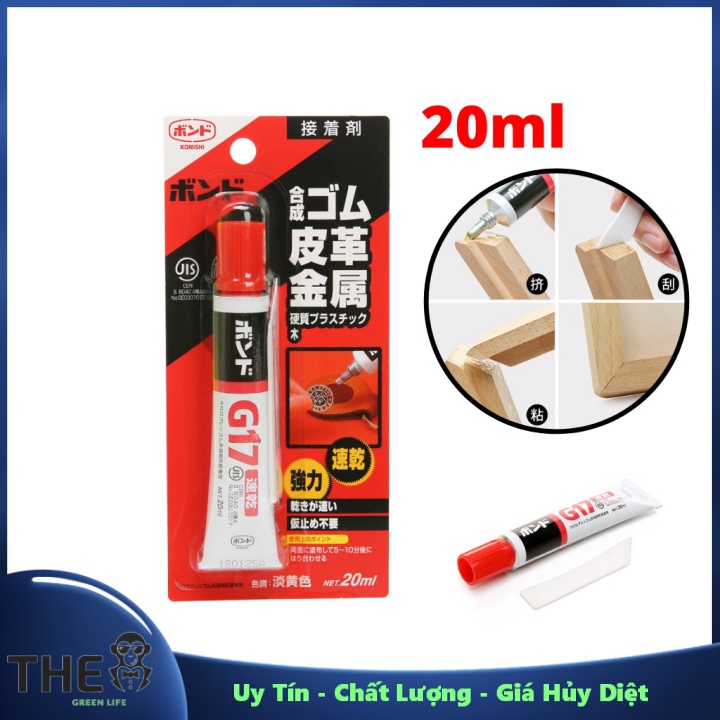 [HCM] Keo Dán Nhật G17 Dán Đa Năng Siêu Dính, Dán Da ,Dán Nhựa ,Dán Kim Loại Dán Gỗ ,Dán Giày 20ml .Uy Tín - Chất Lượng