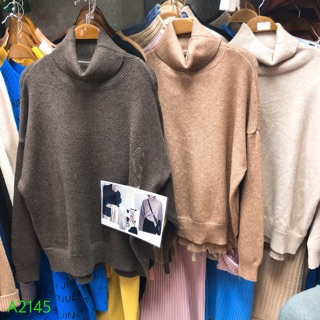Áo len cổ lọ dáng thụng