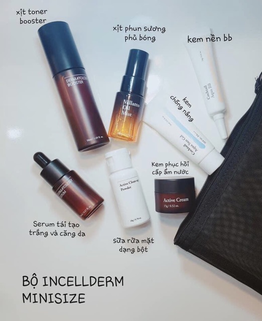 SET DƯỠNG TRẮNG - CHỐNG LÃO HOÁ -CĂNG BÓNG DA INCELLDERM MINI