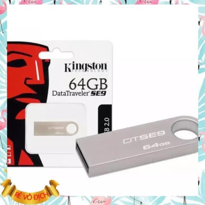 USB Kingston 64GB /32GB /16GB /8GB SE9 - Vỏ thép xịn - chống nước,