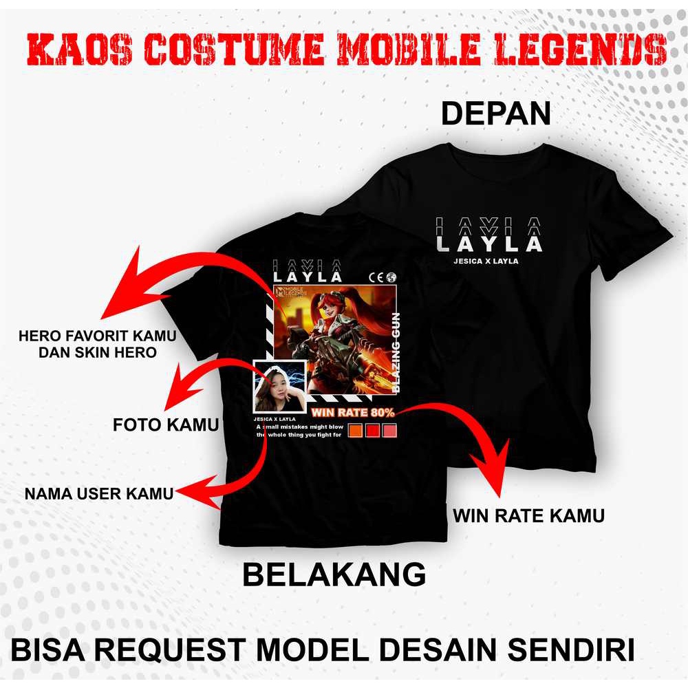 Áo Thun Tùy Chỉnh Cho Nam Nữ Distro - Mobile Legends Aesthetic
