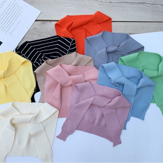 Khăn choàng cổ dệt kim thời trang xinh xắn cho bé