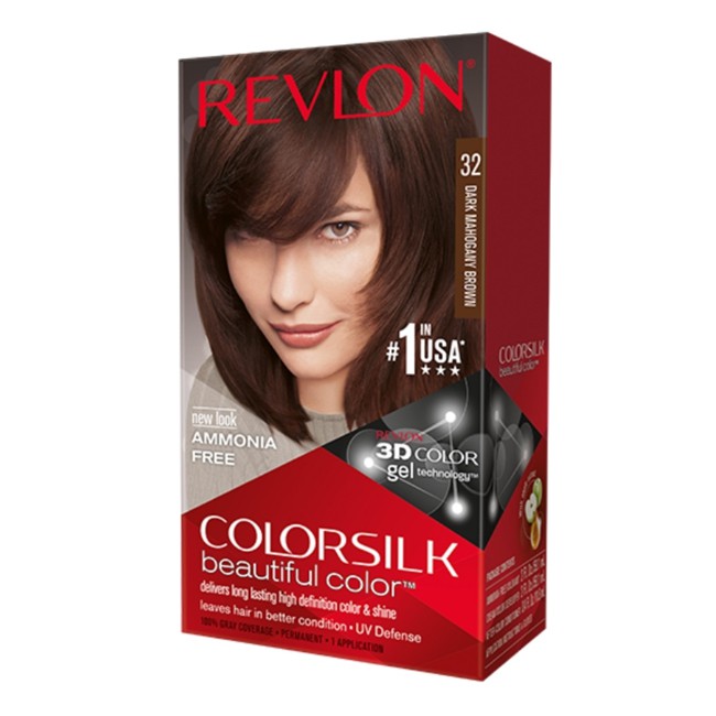 Thuốc nhuộm tóc Revlon Dark Mahgany Brown 32 màu nâu đuôi ngựa - Mỹ - 130ml