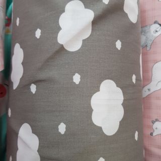 Vải thô lụa mây nền xám khổ 1.6m