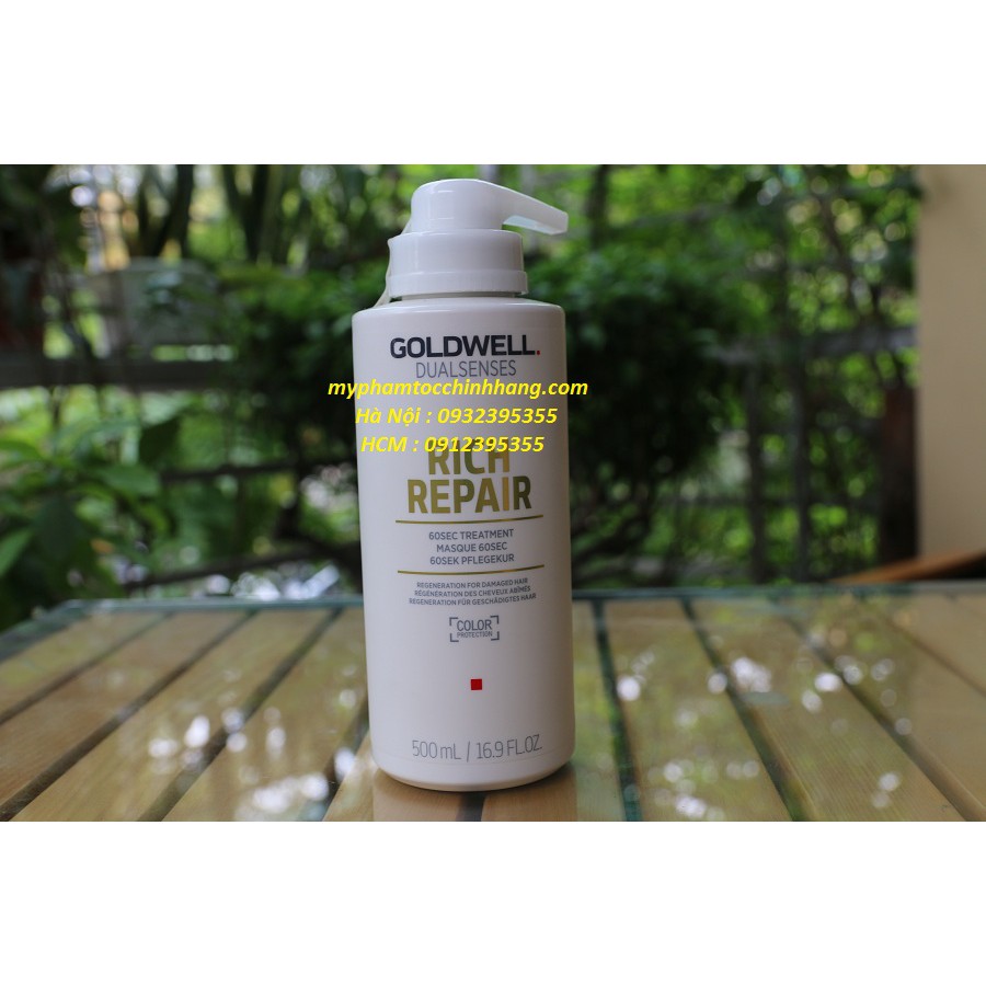 DẦU HẤP TÓC GOLDWELL 60S RICH REPAIR/ SMOOTH/ COLOR EXTRA RICH 500ML