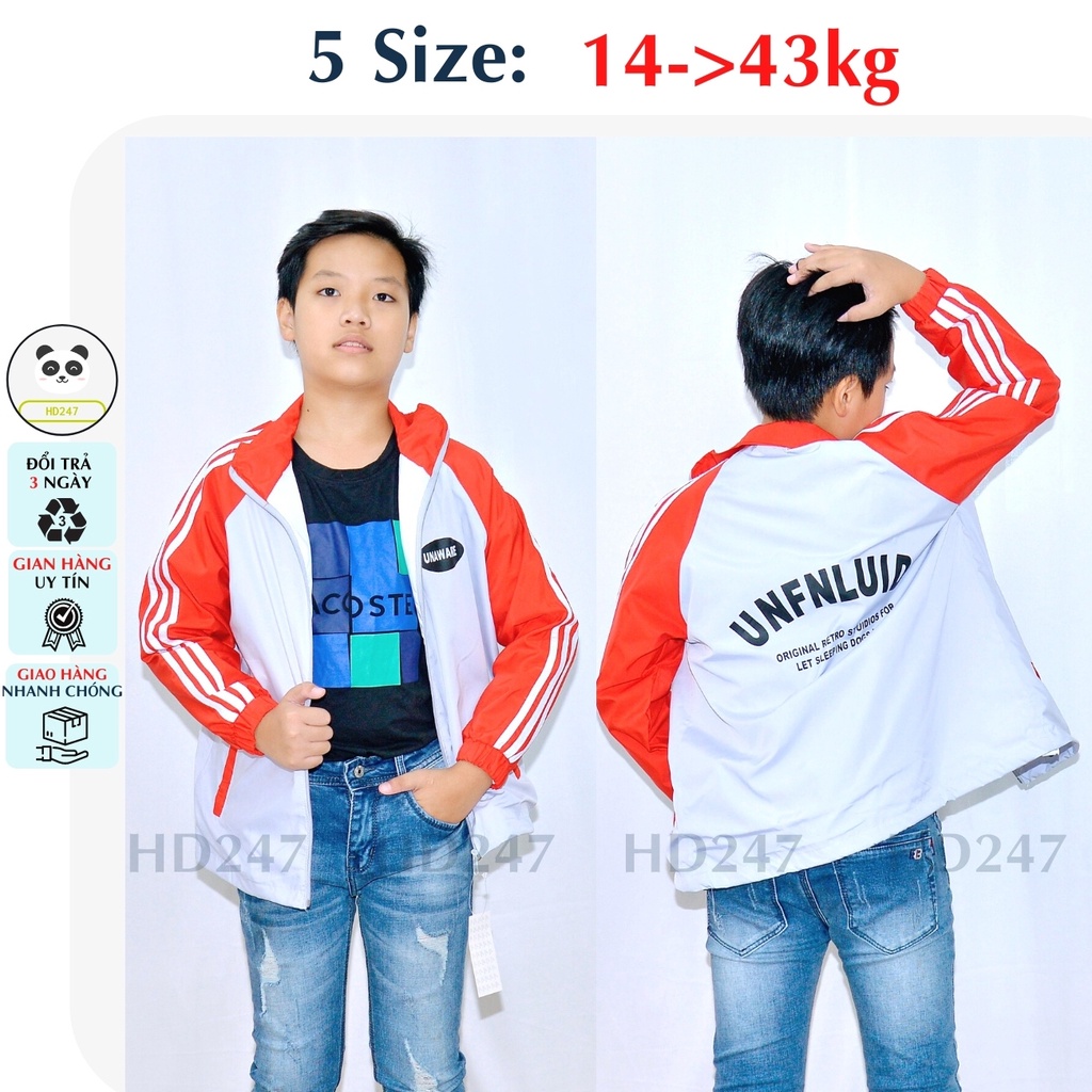 Áo khoác bé trai bé gái size đại thời trang 14-43kg HD247 0325 T