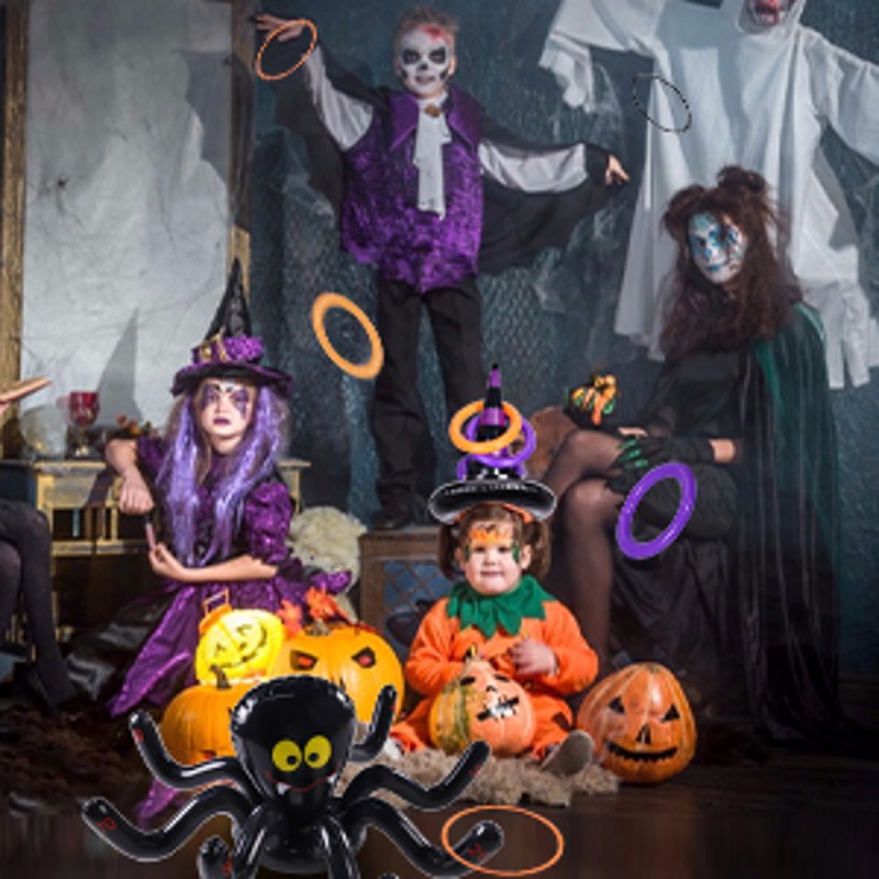 Đồ Chơi Bơm Hơi Hóa Trang Phù Thủy / Dơi / Nón Halloween Độc Đáo Cho Bé