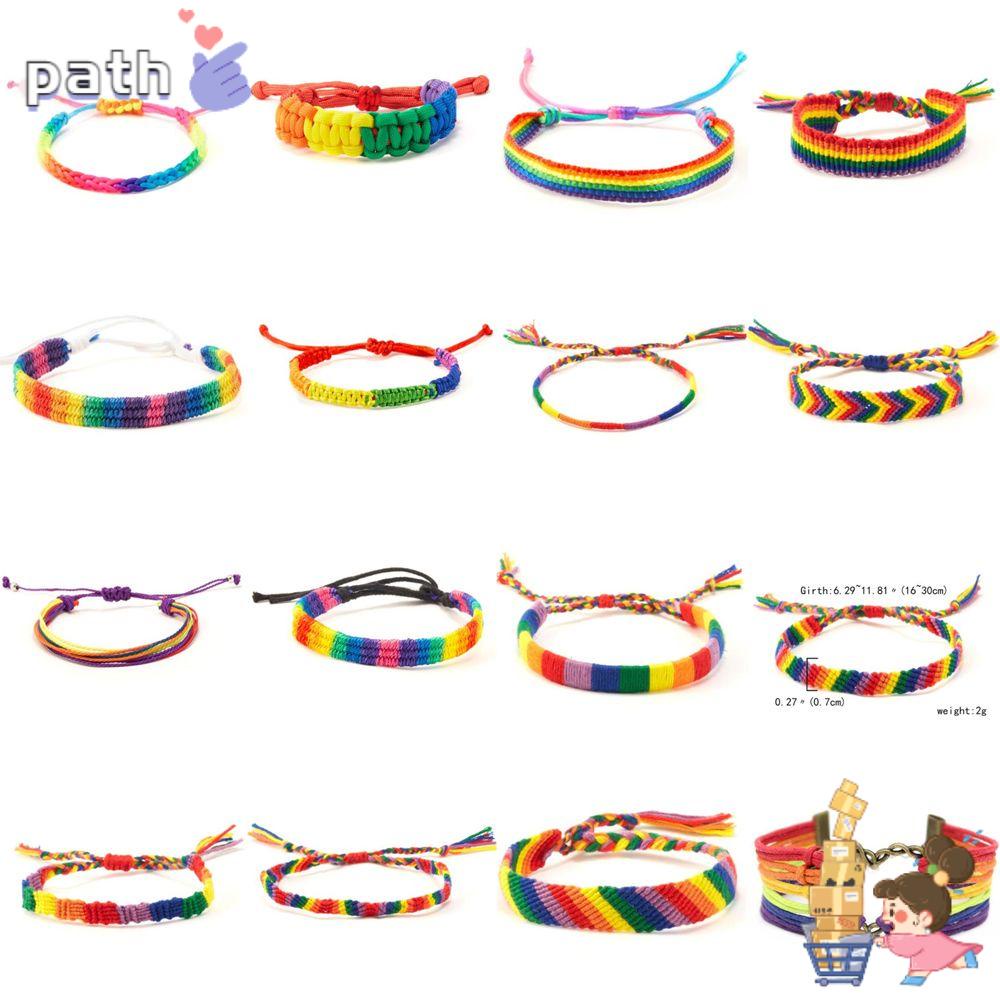 Vòng Tay Dây Bện Màu Cầu Vồng Phong Cách LGBT Thời Trang Cho Nam Và Nữ