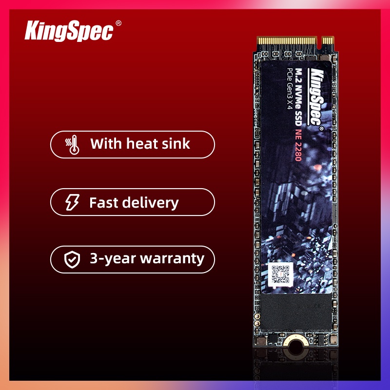 Ổ cứng SSD KingSpec M2 PCIe NVMe Dung Lượng 128GB, Siêu Nhanh SSD, M2 PCIe NVMe | NE - Hàng Chính Hãng Bảo hành 3 năm