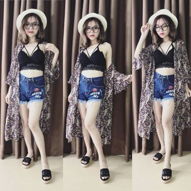 Áo kimono voan đi biển 💋Hàng Quảng Châu💋 sẵn hàng