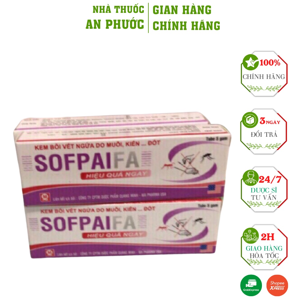 Kem Bôi Sofpal Fa ⚡ CAM KẾT CHẤT LƯỢNG ⚡Dùng khi bị  Muỗi, Kiến, Côn Trùng đốt