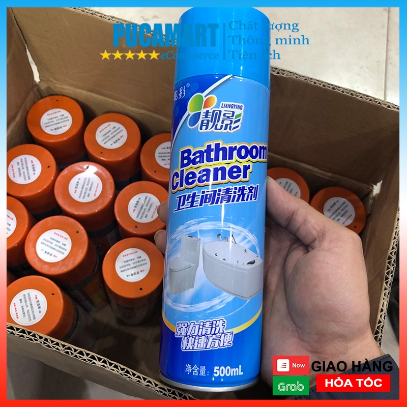 Chai Xịt Bathroom Cleaner Vệ Sinh Nhà Tắm, Tẩy Rửa Toilet Bọt Tuyết 500ml - Pucamart