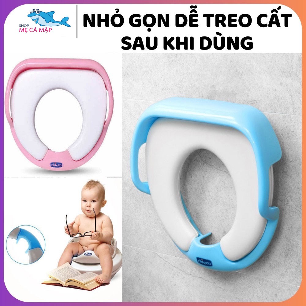 Nắp thu nhỏ bồn cầu cho bé Chicco, hàng chính hãng, đủ 3 màu, loại dày và bền