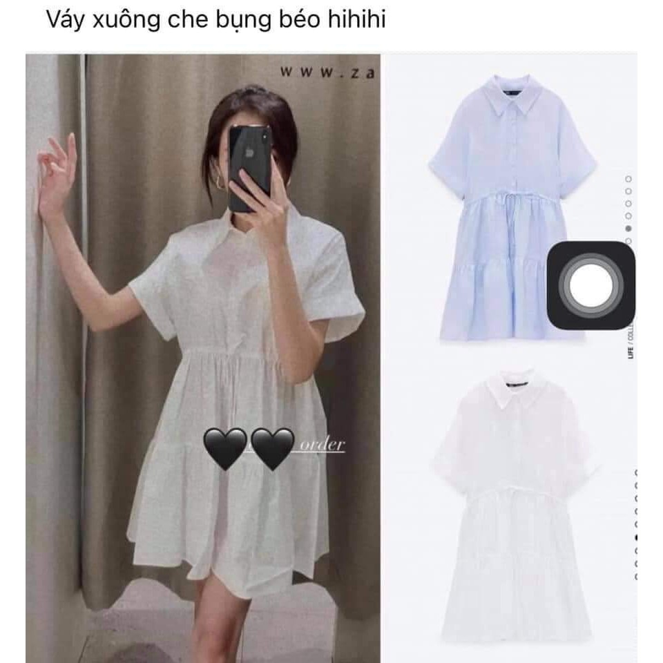 VÁY DÁNG XÒE 3 MÀU ĐUÔI CÁ ( ảnh thật )