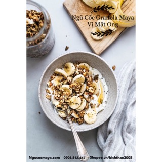 250GR GRANOLA MAYA - Mix Mật ong, quế (Các loại hạt :Óc chó, hạnh nhân, hạt dẻ cười, bí xanh, hướng dương, cranberry,..)