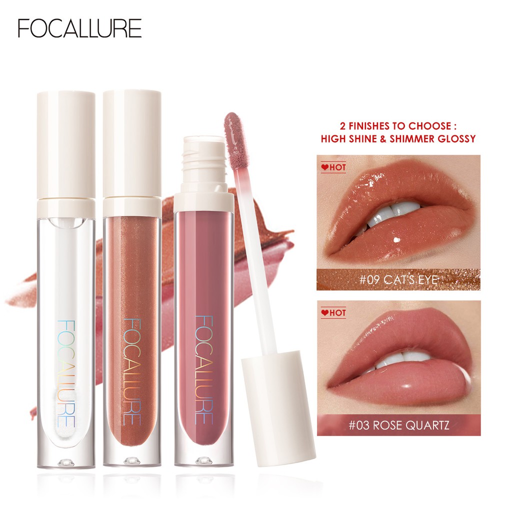 Son môi FOCALLURE lấp lánh sáng bóng có 10 màu tùy chọn cao cấp 3g | BigBuy360 - bigbuy360.vn