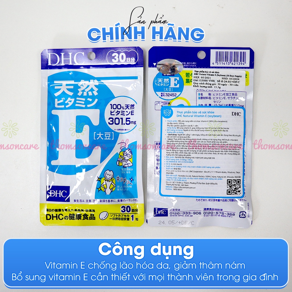 DHC Vitamin E giúp đẹp da, ngăn ngừa lão hóa kết hợp cùng Sâm Angela Gold Tăng cường nội tiết tố nữ đẹp da, ngừa lão hóa