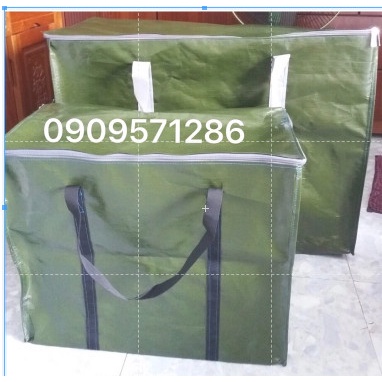 Túi bạt đựng đồ màu xanh rêu-số 2