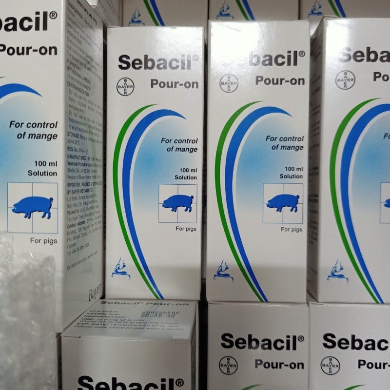 Sebacil 100ml [tem mới] - Dùng Để Bôi Sống Lưng Phòng Tri Ve Ghẻ Nặng Heo &amp; Chó - sản xuất: Đức 🇩🇪