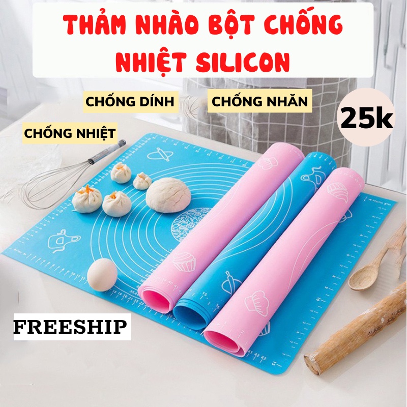 Tấm Nhào Bột , Thảm Nhào Bột Silicone Làm Bánh Chống Dính KHO GIA DỤNG HOÀNG ANH