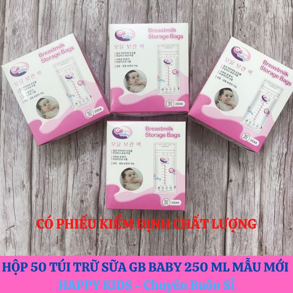  Hộp 50 túi trữ sữa GB Baby Hàn Quốc 250ml mẫu mới