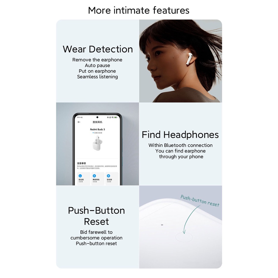 Tai nghe không dây Xiaomi Redmi Buds 3 TWS Bluetooth 5.2 chống thấm nước IP54 chất lượng cao