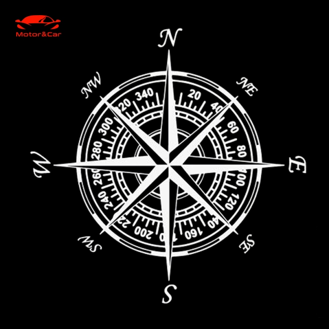 Decal dán xe hơi hình la bàn