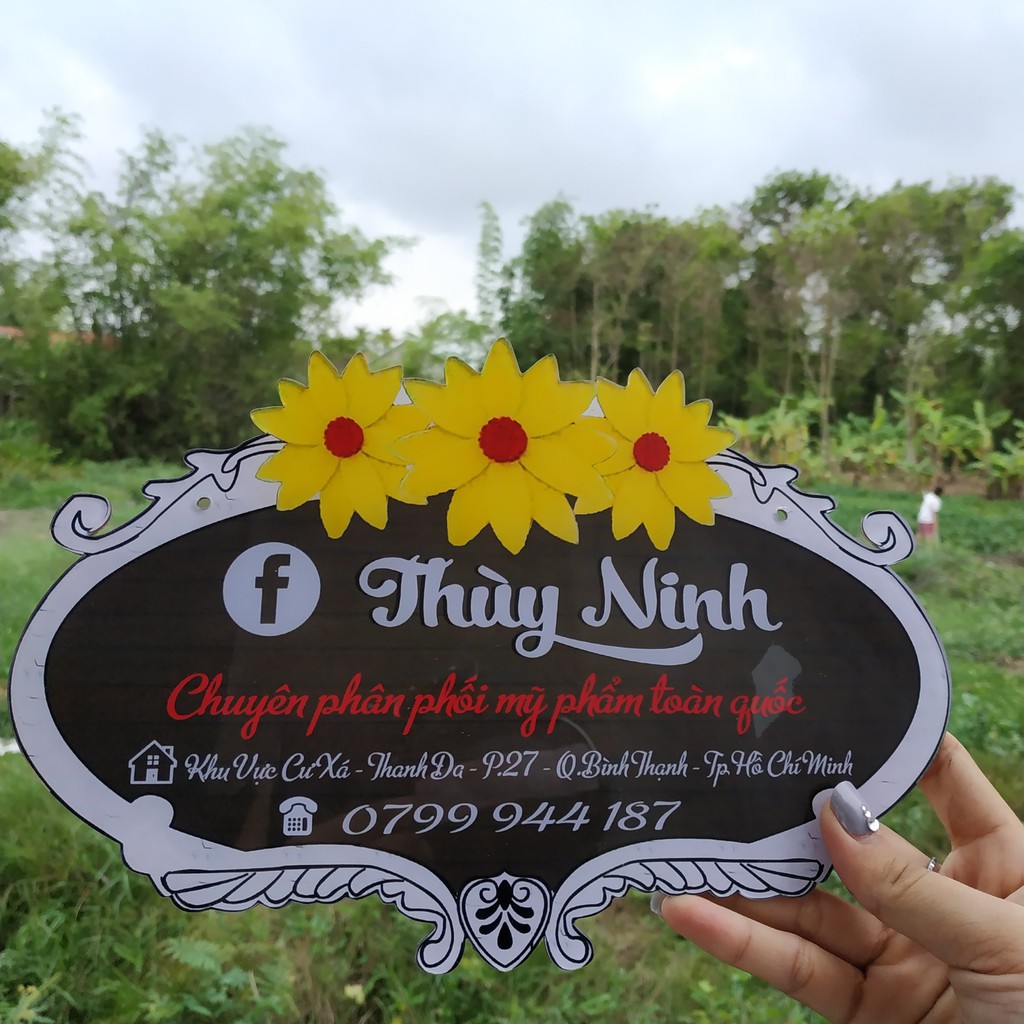 BẢNG HIỆU MICA - in thương hiệu shop bán hàng - Free thiết kế theo yêu cầu