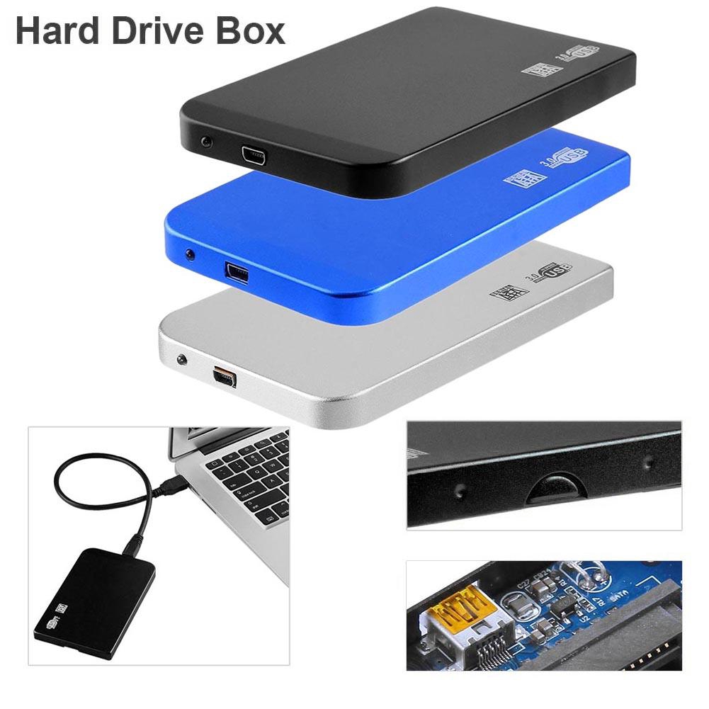 Ultra Thin 2.5in USB3.0 SATA SSD HDD Hard Drive Case Aluminum Enclosure Box