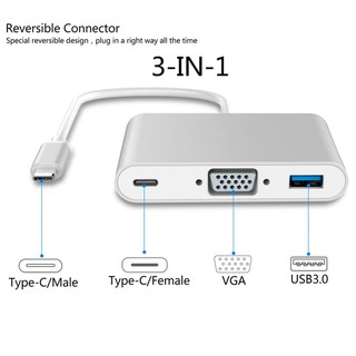 Cáp Chuyển Đổi USB Type C Sang VGA Và Usb 3.0