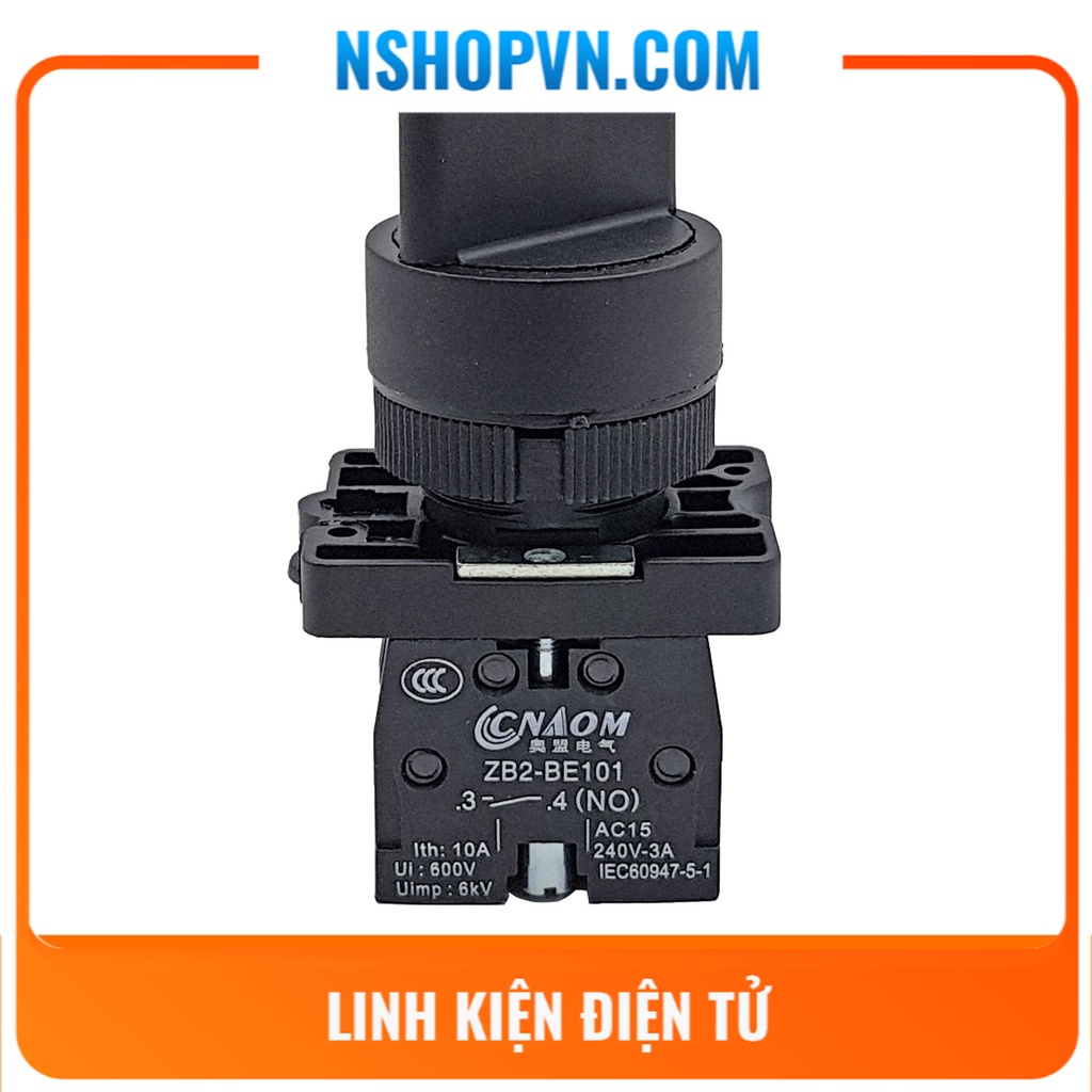 Công tắc chuyển chế độ 2 vị trí ZB2-BE101C ED25 dạng núm xoay 2 vị trí lắp thiết bị điện công nghiệp
