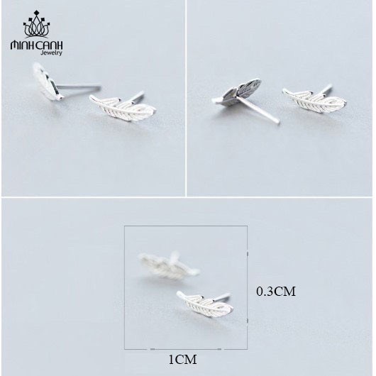 Bông Tai Bạc Lông Vũ - Minh Canh Jewelry
