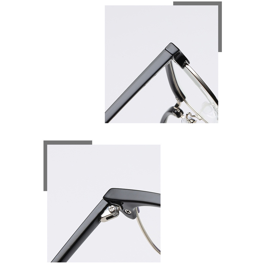 Gọng kính nửa gọng BEOMALL thiết kế hai phái đều đeo được theo phong cách trẻ trung năng động 2021