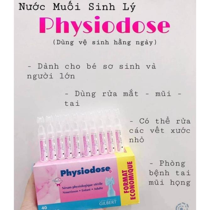 Nước muối sinh lý Physiodose Gifrer cho trẻ sơ sinh - vệ sinh, sát khuẩn mũi, mắt