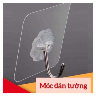 Móc dán tường treo đồ trong suốt, móc dính cường lực siêu dính đa năng
