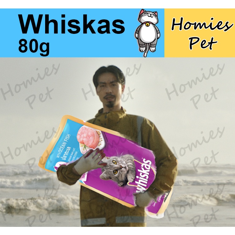 Pate whiskas gói 80g, thức ăn cho mèo - Homies Pet