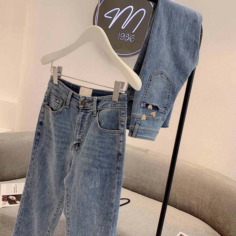 Quần Jeans Suông Tim