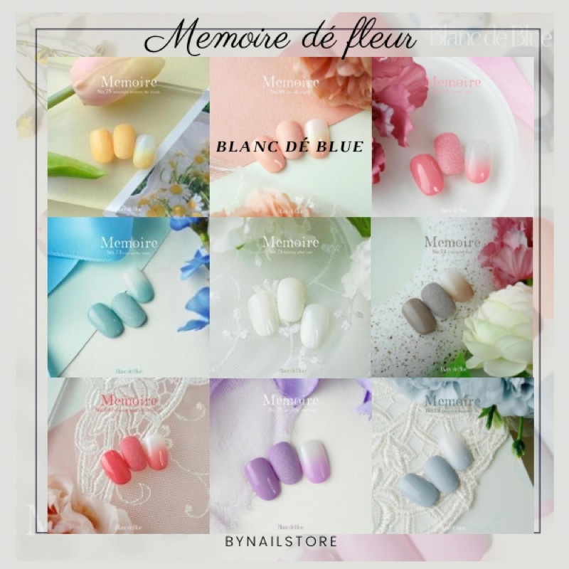 [Blanc dé blue] Bộ sản phẩm sơn gel cao cấp Spring collection 2022 Memoir dé fleur (12pcs)