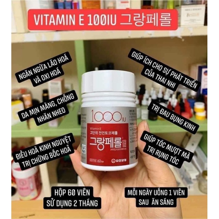 VIÊN UỐNG VITAMIN E 1000IU HÀN QUỐC 60v